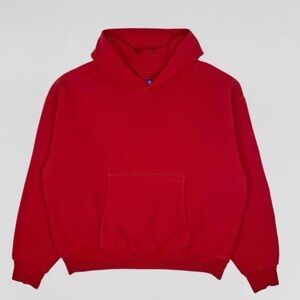 YEEZY X GAP ENGINEERED BY BALENCIAGA DOUBLE LAYER HOODIE, RED